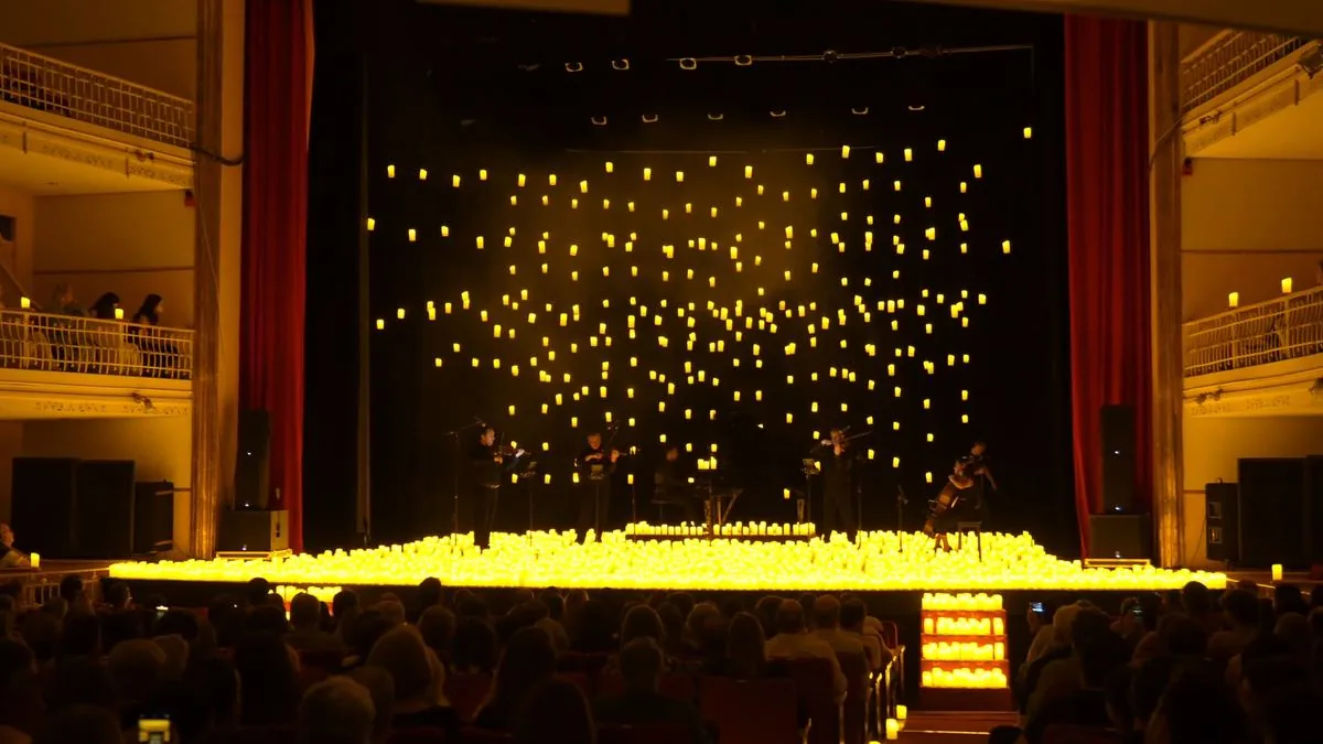 O teatro tomado pelas velas