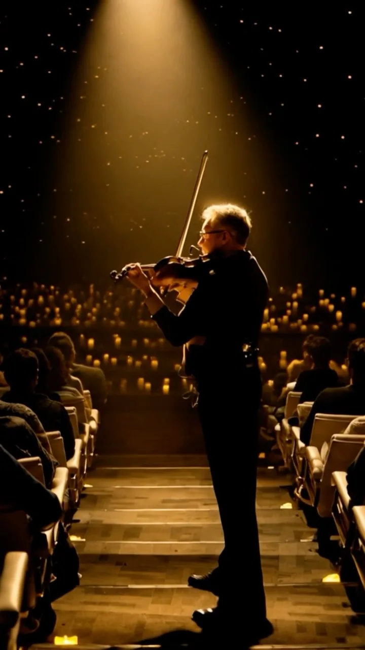 O concerto acontece no meio do público